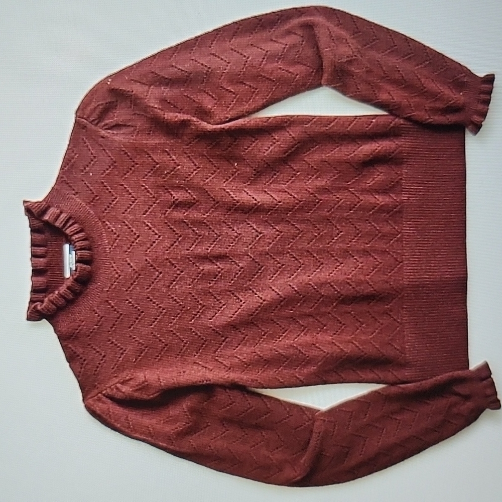 J Crew Cashmere Pointelle Mockneck Sweater M